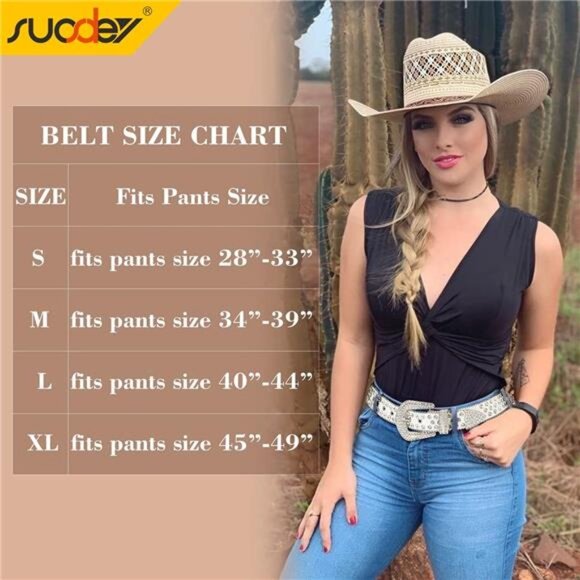 Rhinestone Belt for Men Women Western Cowboy Cowgirl Bling Studded - Picture 5 of 14